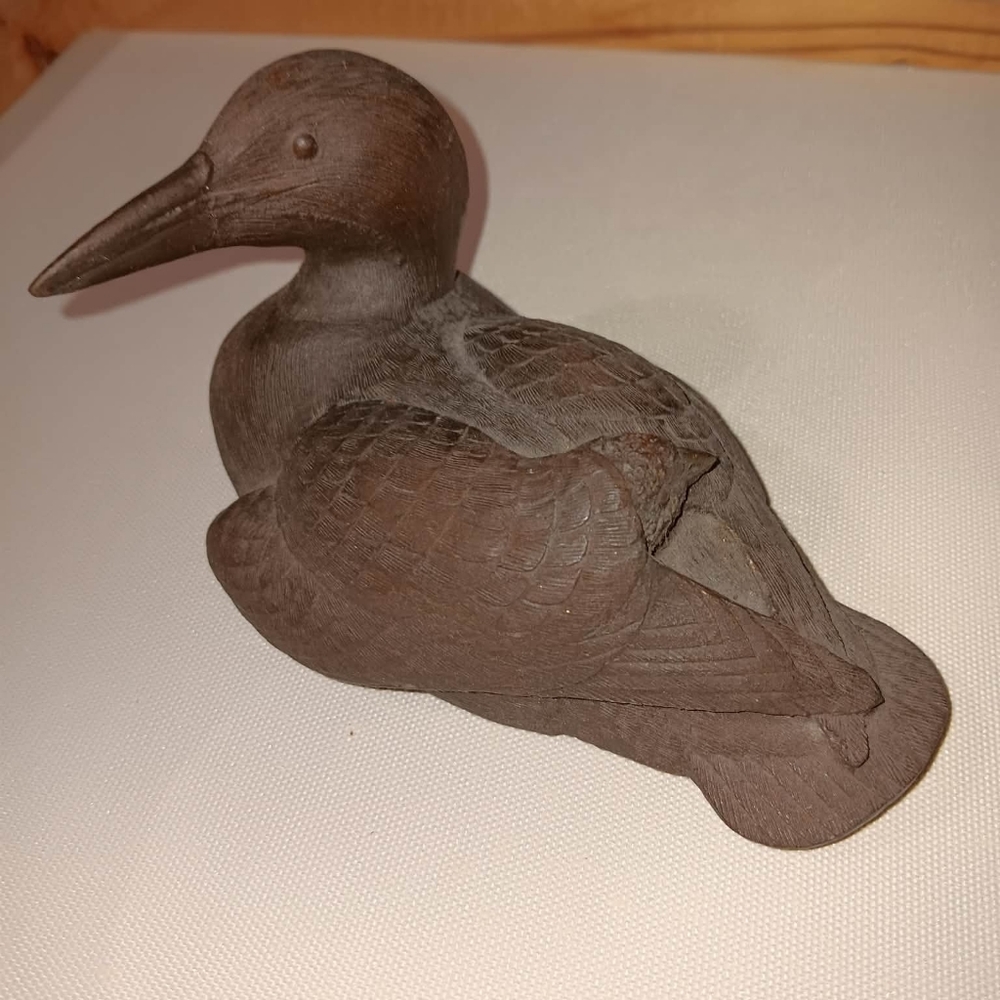 Handcrafted Brown Bird Figurine